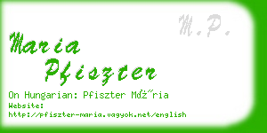maria pfiszter business card